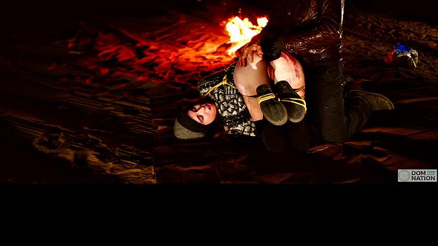 Anal training and paddling for bound virgin