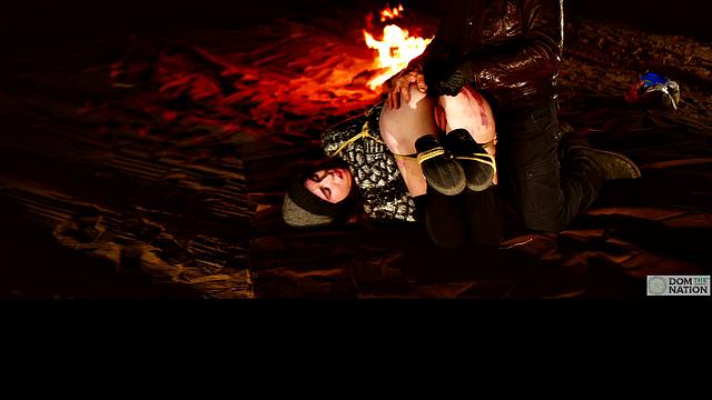 Anal training and paddling for bound virgin