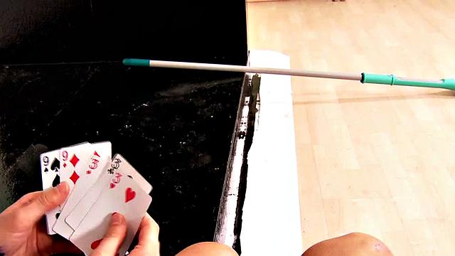 Strapon babes fuck loser's asshole while dirty talking