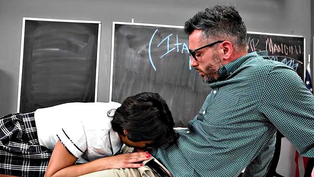 DEVILS FILM - Hot Teen Student Nicole Aria Complains About This One D By Her Teacher