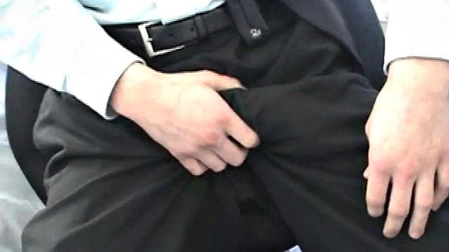 Returning home from work, Darrell starts some porn on his computer. He works up a bulge in his pants, before exposing his huge dick. After the shirt comes off, we see an awesome gym build on this straight boy.