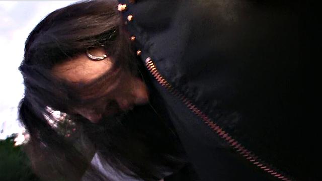 Shy chick with car is hungry for stranger's hard cock & gets pounded doggystyle outdoors