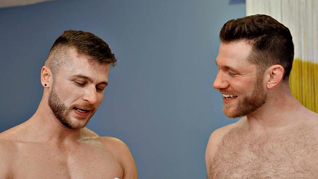 Barebacking jocks fuck each other's asses at home
