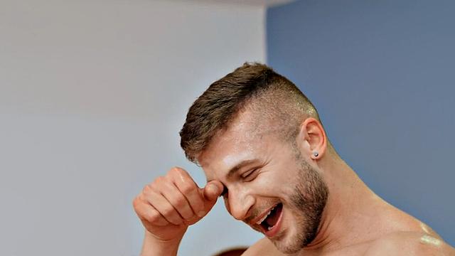 Barebacking jocks fuck each other's asses at home