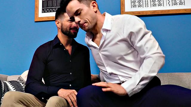 Tattooed stud barebacks butt in foot fetish anal sex