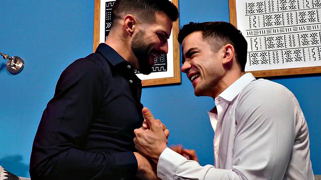 Tattooed stud barebacks butt in foot fetish anal sex