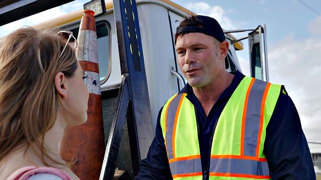 Big busty tattooed babe fucked in car and truck outdoors