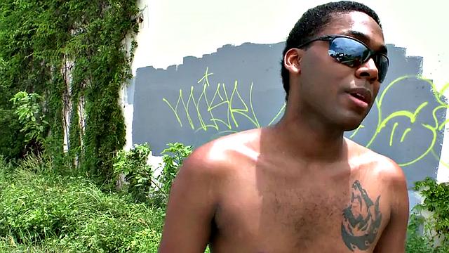 Muscular ebony pornstar gets her tight asshole drilled by white dude with glasses
