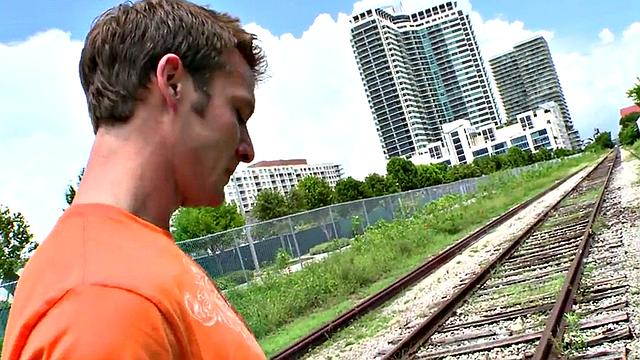 Muscular ebony pornstar gets her tight asshole drilled by white dude with glasses