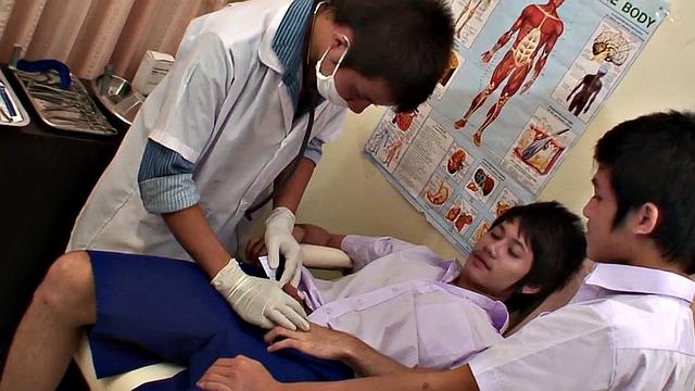 Nippon college uniform twink 3way in doctor infirmary
