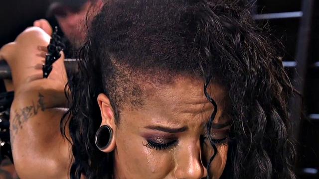 Trapped ebony fucked hard in pussy by weird guy