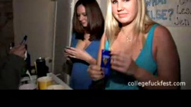 College teen banged as party watches