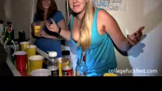College teen banged as party watches