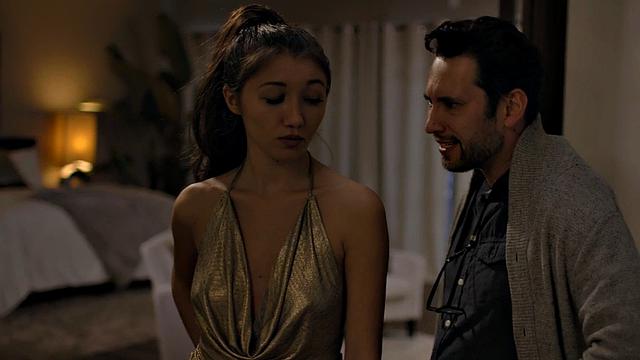 Petite Asian babe passionately riding BF's cock