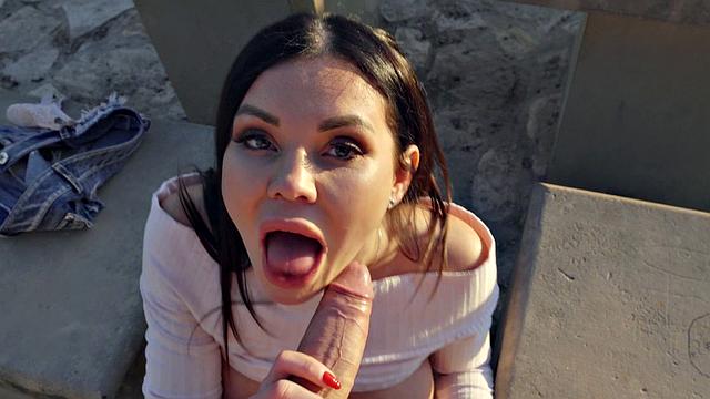 Get ready for a wild ride as Latin and Russian babes give you handjobs and deepthroat in public