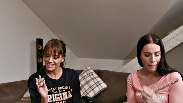 Cutie babes doggystyled by BBC in threesome