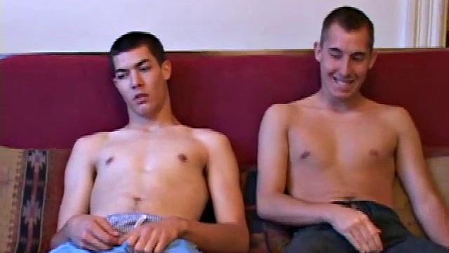 When Brennan Stark got ready to watch some porn and jerk off, he thought his buddy Kiefer Foxx wasn't gonna show up. So you can imagine his surprise when he not only showed up, but sat down next to him to share the fun.
