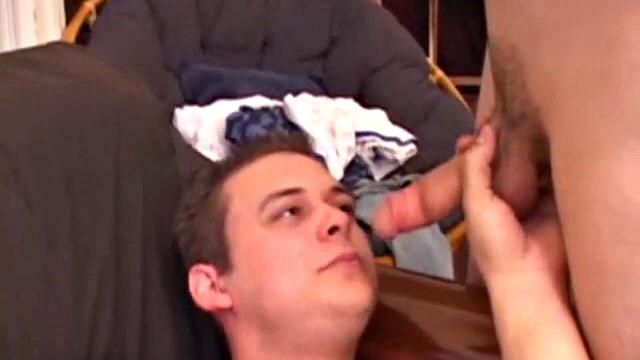 Chris Javin stops by and starts foreplay with Brennan Stark. The dicks come out and te two exchange blowjobs. Then Chris dons a condom and fucks Brennan's ass.