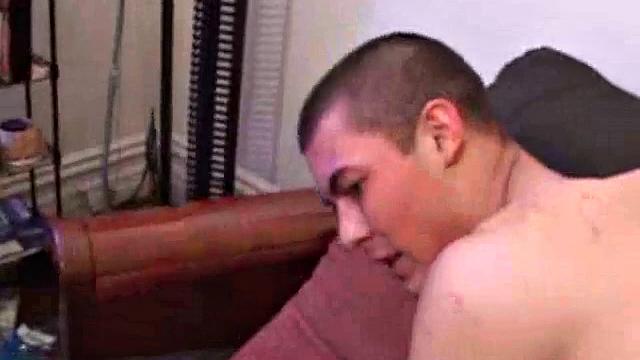 Chris Javin stops by and starts foreplay with Brennan Stark. The dicks come out and te two exchange blowjobs. Then Chris dons a condom and fucks Brennan's ass.