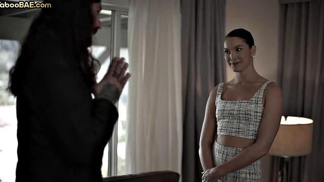 Voyeur guy enjoys lesbian show with his wife