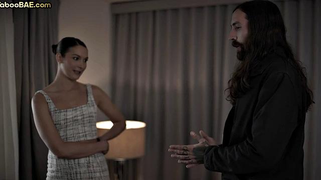 Voyeur guy enjoys lesbian show with his wife