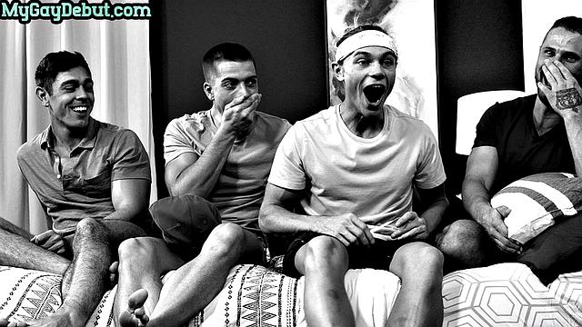 Handsome stud hard fucking in sex