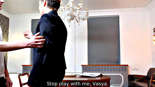 TUTOR4K. Mature tutor teaches student about sex