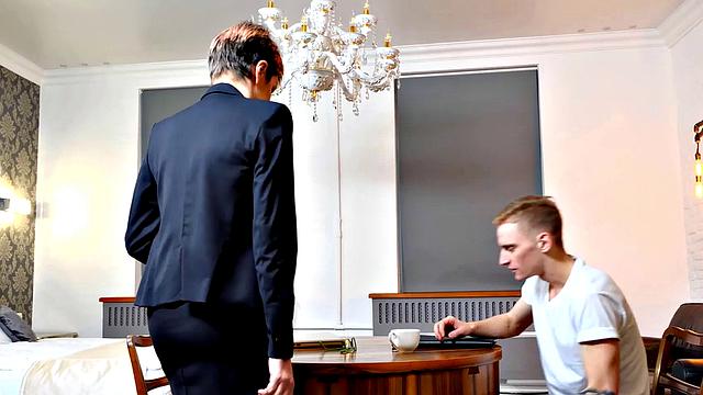 TUTOR4K. Mature tutor teaches student about sex