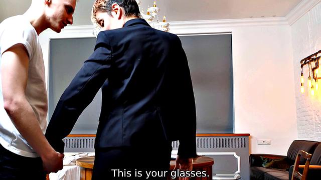 TUTOR4K. Mature tutor teaches student about sex