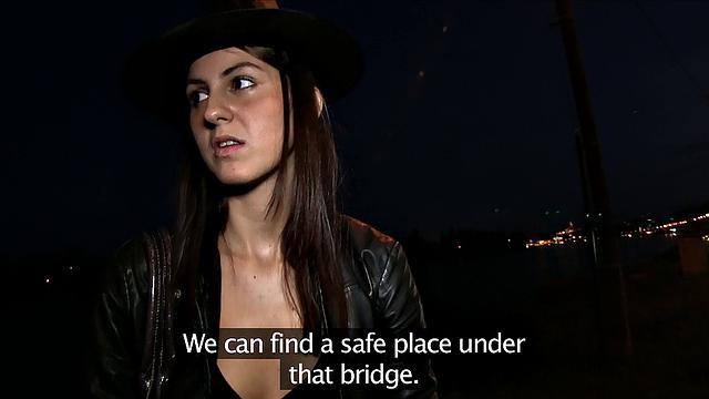 Naughty witch bends over for cash & takes a deep throat pounding in the wild