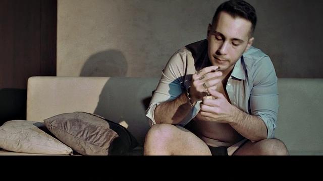 A busty babe dominate and suck and jerk in a sensual session with kissing and fingering