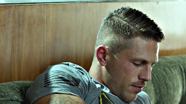 New Recruit Takes Pounding By 2 Army Vets in Bareback Threesome - DisruptiveFilms