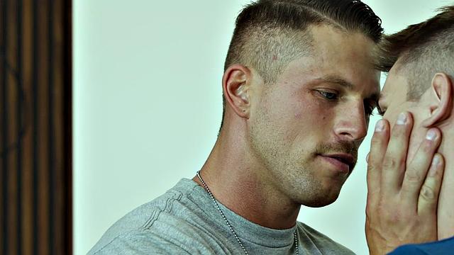 New Recruit Takes Pounding By 2 Army Vets in Bareback Threesome - DisruptiveFilms