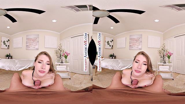 Sexy client Octavia Red gets a relaxing massage before she gets pussy stuffed
