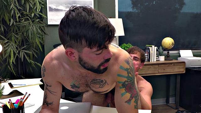 Bearded Rival Dicked Down By Office Slut - Josh Brady - NextDoorStudios