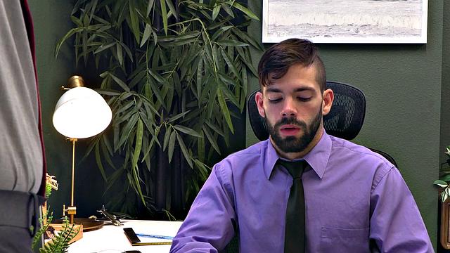 Bearded Rival Dicked Down By Office Slut - Josh Brady - NextDoorStudios