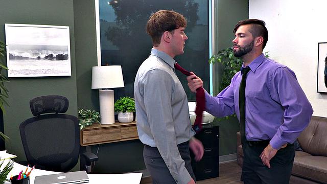 Bearded Rival Dicked Down By Office Slut - Josh Brady - NextDoorStudios