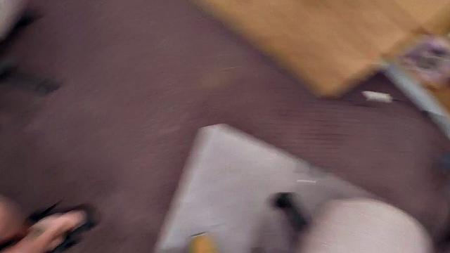 Busty pawnshop MILF sucks cock and gets rammed