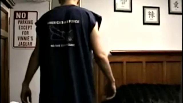 Curious Cory is horny and wants some of Vinnie's mouth on his cock. So, Vinnie pulls off his clothes and goes down on him. He strokes and sucks on Cory's cock, coaxing out a massive cum load, most of which he swallows.