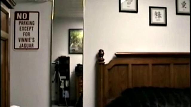 Curious Cory is horny and wants some of Vinnie's mouth on his cock. So, Vinnie pulls off his clothes and goes down on him. He strokes and sucks on Cory's cock, coaxing out a massive cum load, most of which he swallows.