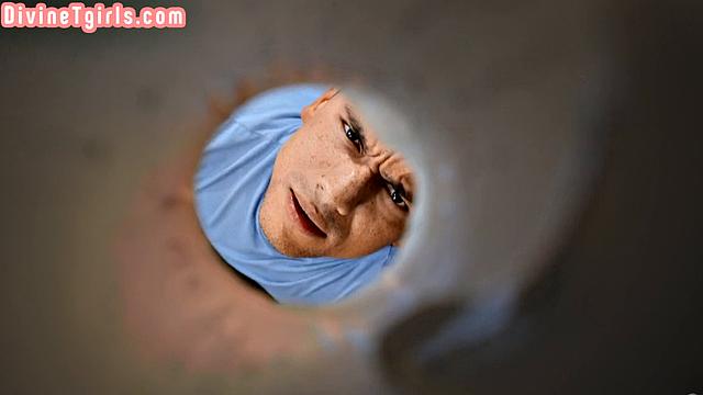 Stockings TS got analpenetrated