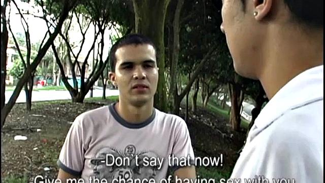 Young Latinos Luciano and Paulo can't wait to get into each other, and once they are indoors the two head straight for the bed. There, the horny twinks strip their clothes off, while making out.