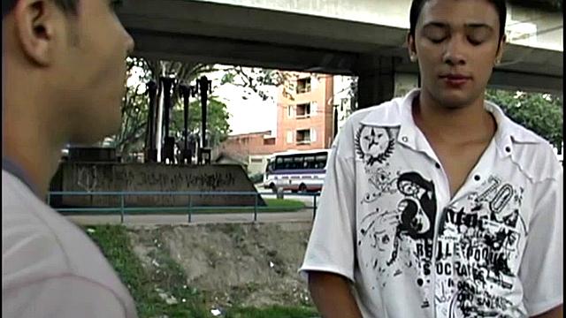 Young Latinos Luciano and Paulo can't wait to get into each other, and once they are indoors the two head straight for the bed. There, the horny twinks strip their clothes off, while making out.