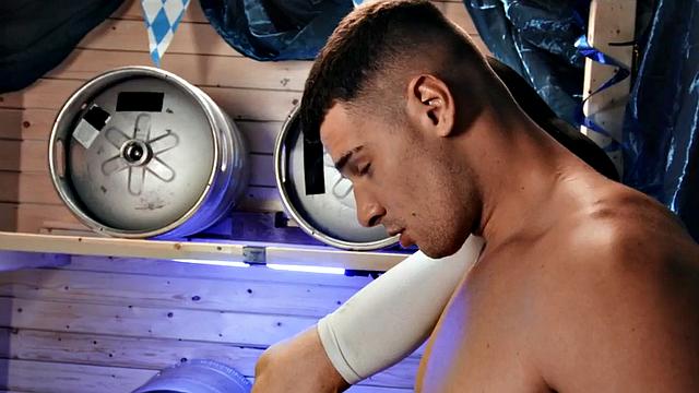 Str8 wild dude drilled by gay stud in anal hole