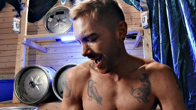 Str8 wild dude drilled by gay stud in anal hole