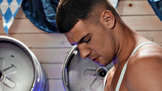 Str8 wild dude drilled by gay stud in anal hole