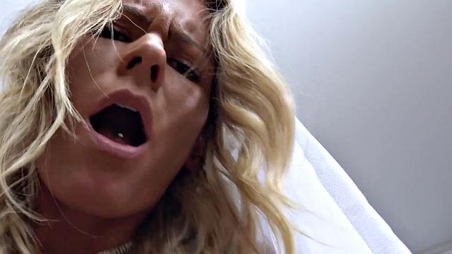 DEBT4k. Blond bride dragged into sex with loan shark by her groom