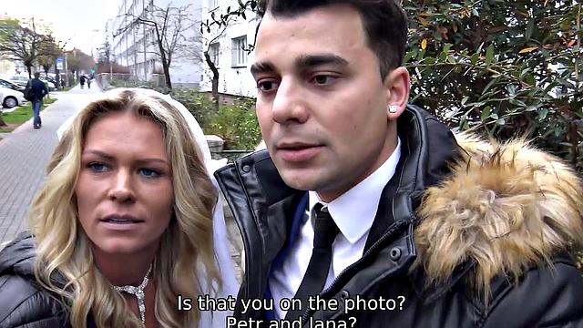 DEBT4k. Blond bride dragged into sex with loan shark by her groom