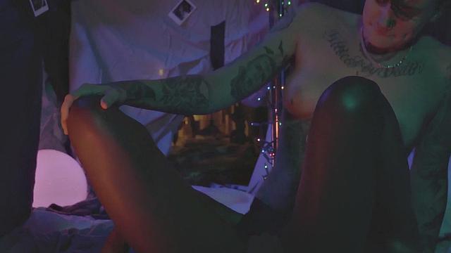 masc man pumping black pussy with strapon in couple