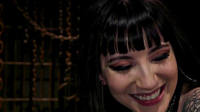 Petite 21yo leather domina facesitting her sub